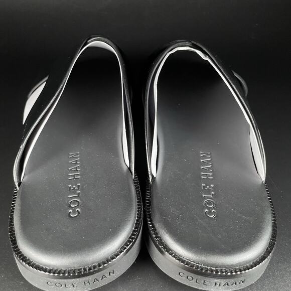 Cole Haan Nantucket Cross Strap Sandals Men’s Size 9 M Black Leather Slip On NEW - Picture 3 of 7